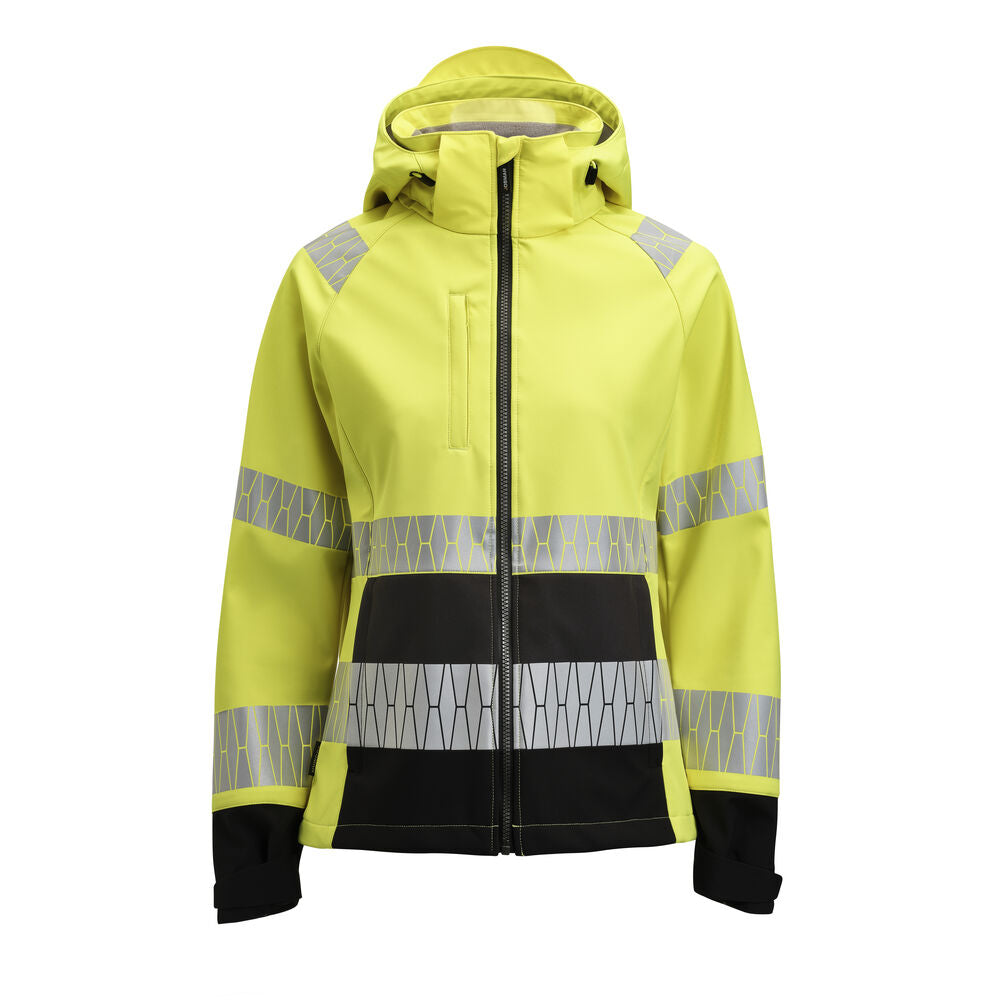 Women's Softshell Jacket Hi-Vis - yellow/black