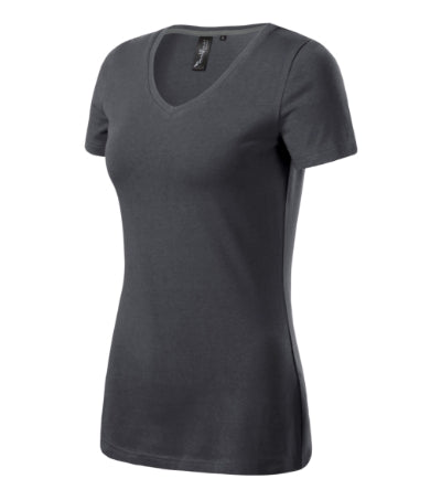 Malfini Action V-neck T-shirt women’s - light anthracite