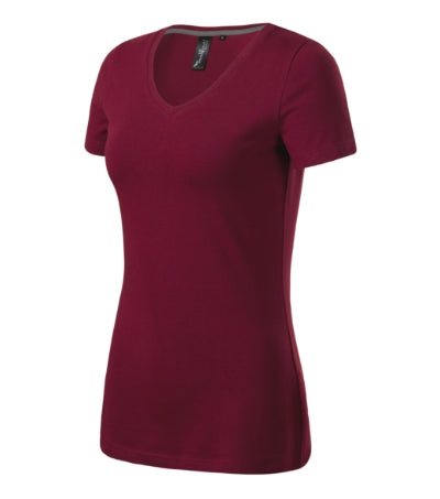 Malfini Action V-neck T-shirt women’s - garnet
