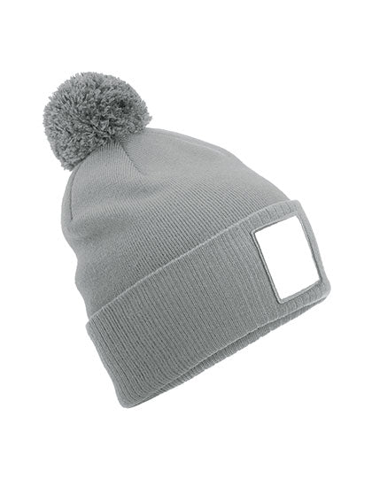 Appliqué Patch Pom Beanie