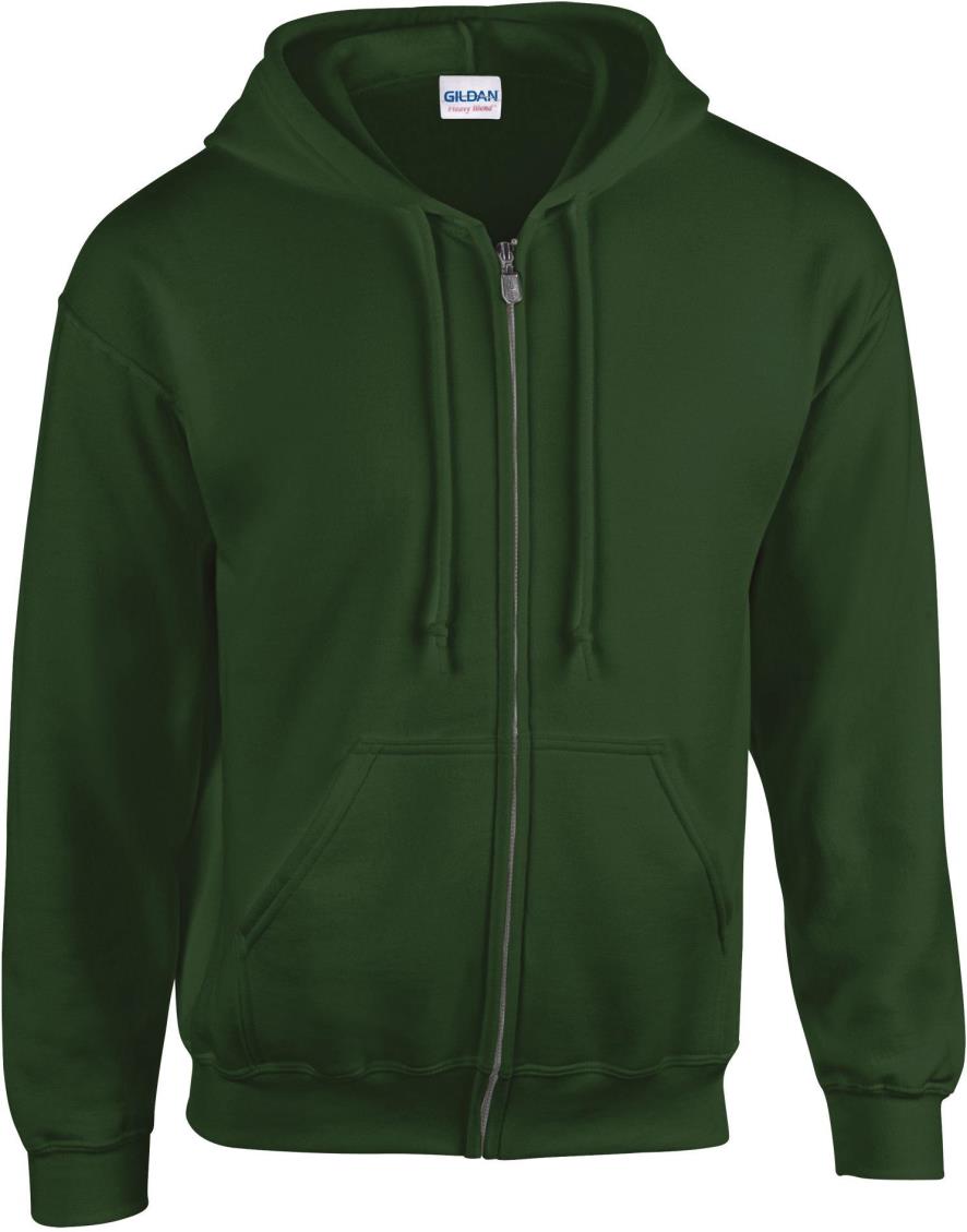 Heavy Blend Volledige Ritssluiting Hoodie voor Volwassenen