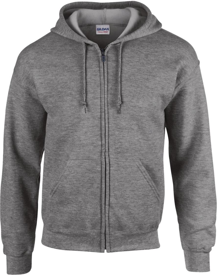 Heavy Blend Volledige Ritssluiting Hoodie voor Volwassenen
