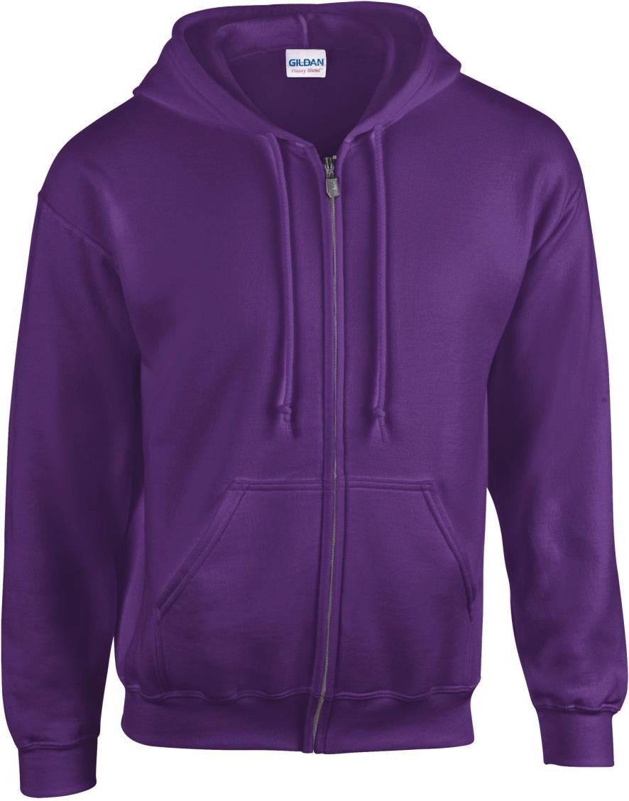 Heavy Blend Volledige Ritssluiting Hoodie voor Volwassenen