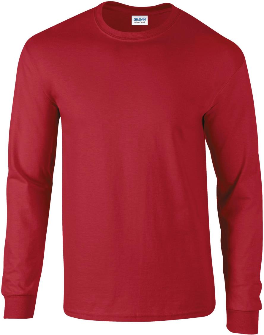 Ultra Katoen Klassieke Pasvorm Volwassen T-shirt met lange mouwen
