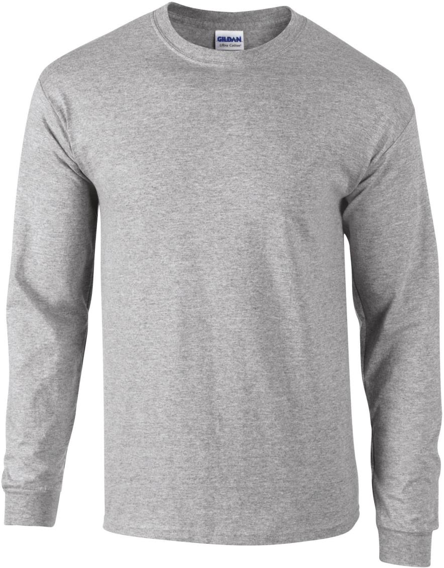 Ultra Katoen Klassieke Pasvorm Volwassen T-shirt met lange mouwen