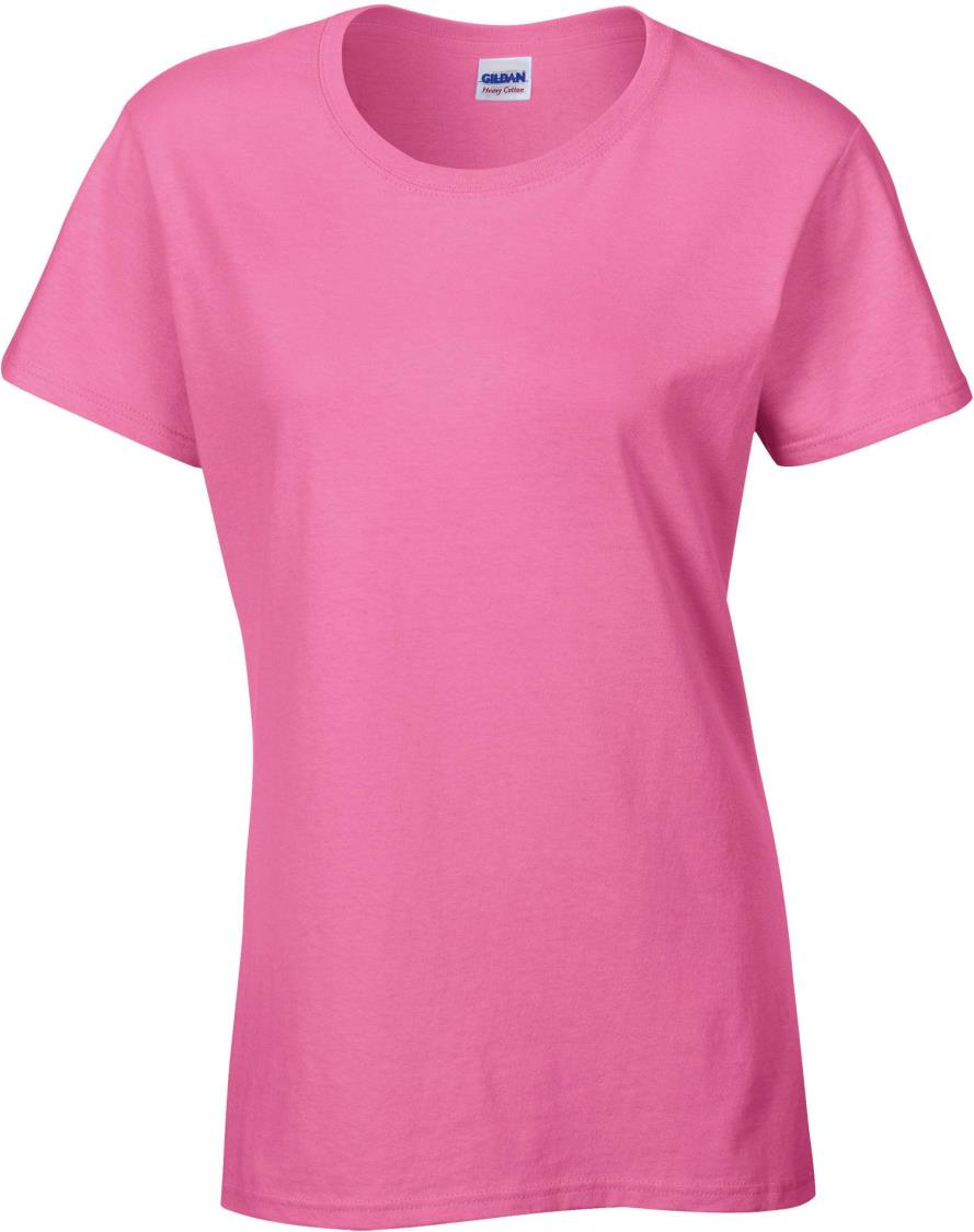 Dames-T-shirt van zware katoen, semi-getailleerd