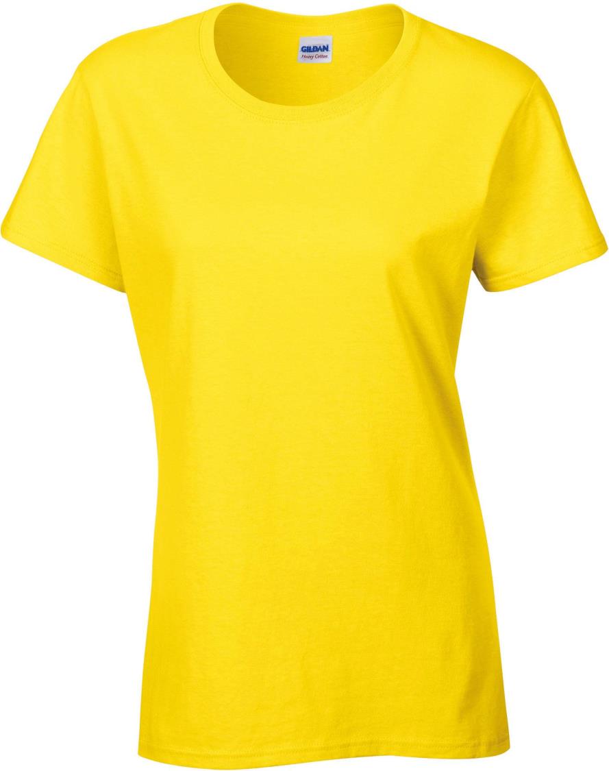 Dames-T-shirt van zware katoen, semi-getailleerd