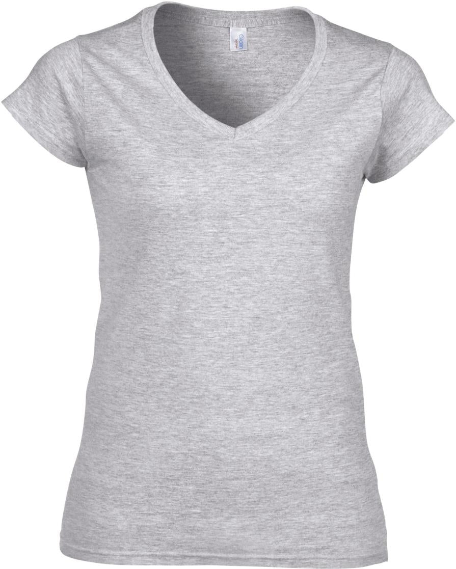 Softstyle Getailleerd Dames V-hals T-shirt