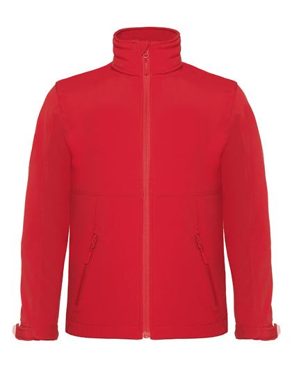 Kinder softshell jas met capuchon