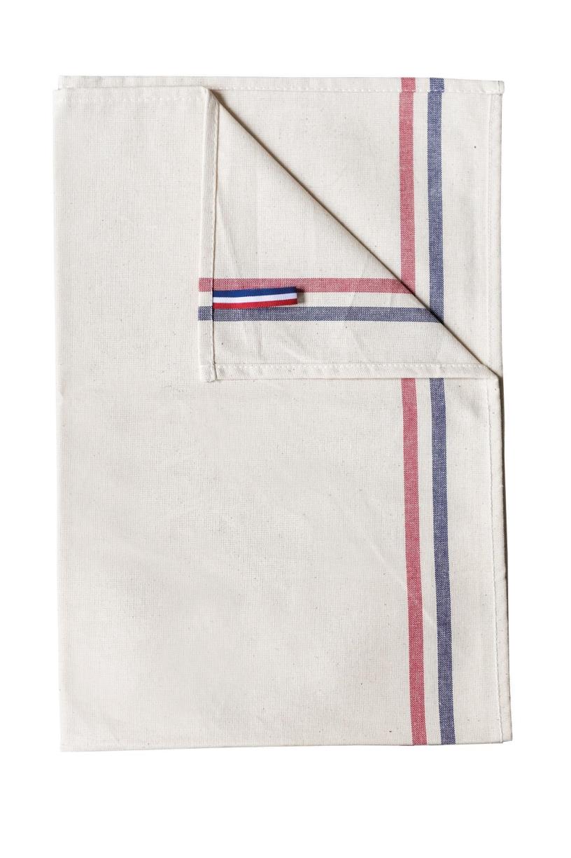 Tea towel with 2 stripes 'Origine France Garantie'
