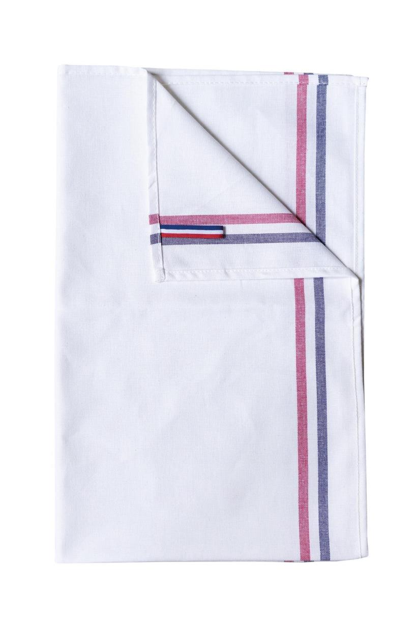 Tea towel with 2 stripes 'Origine France Garantie'