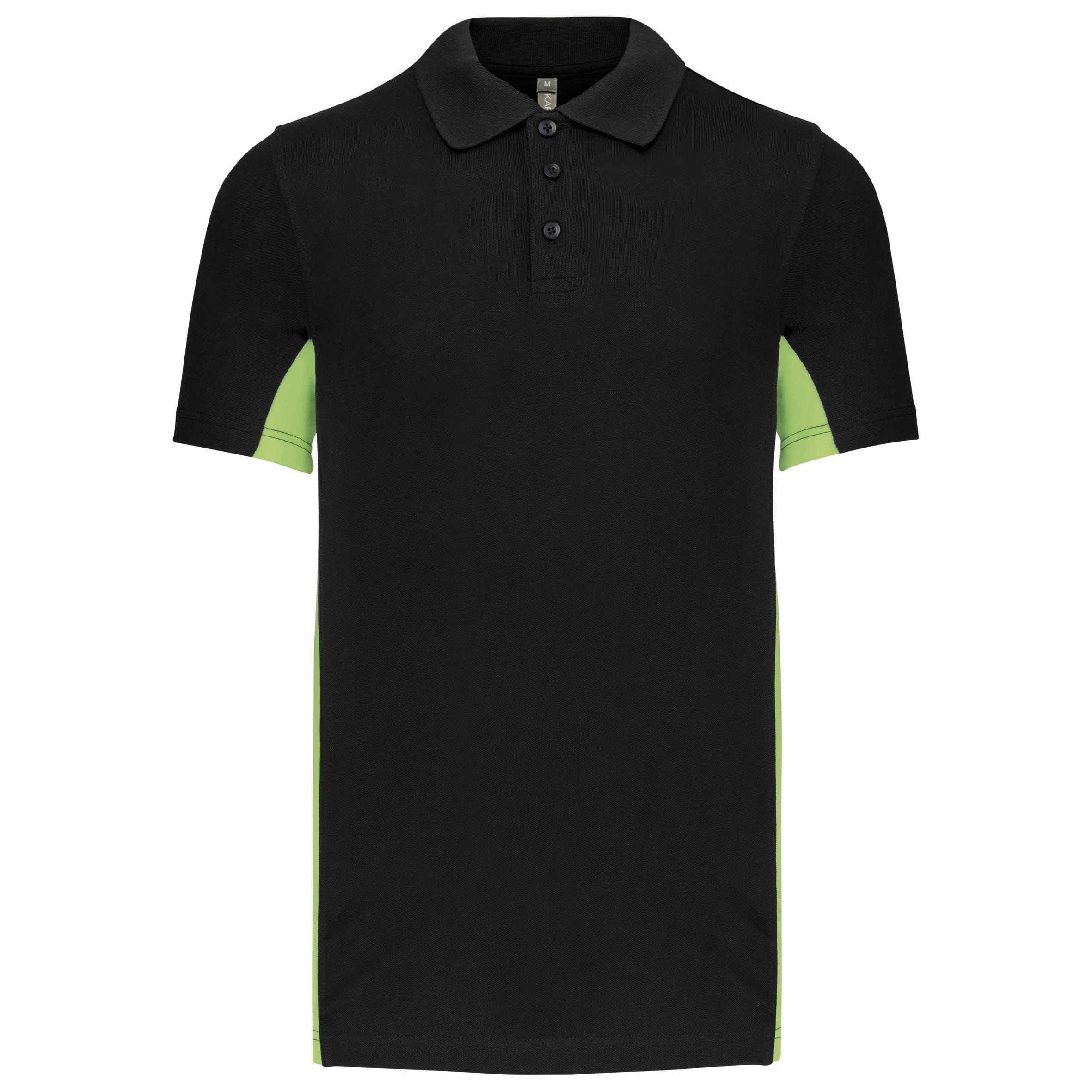 Two-tone short-sleeved pique polo shirt for men