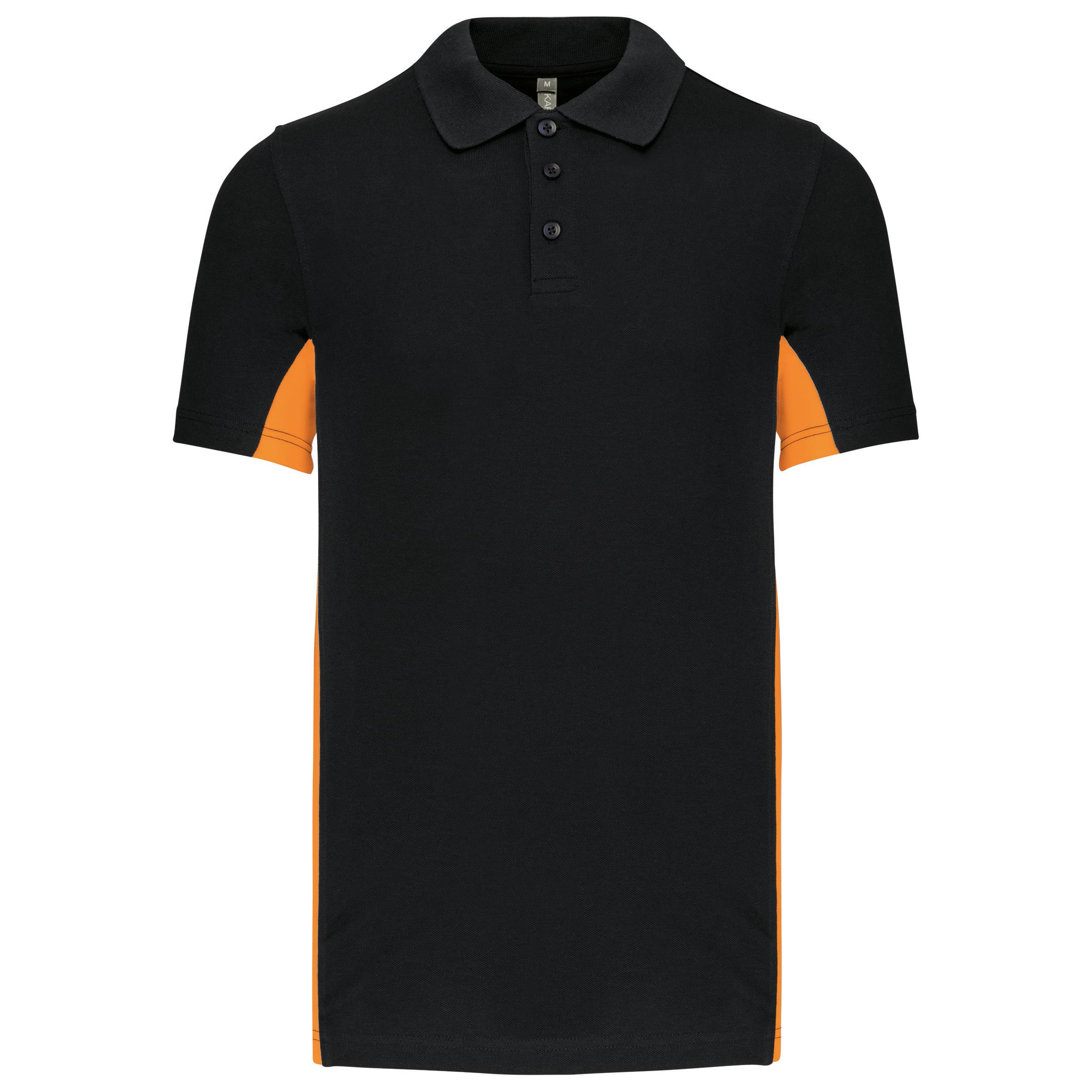 Two-tone short-sleeved pique polo shirt for men
