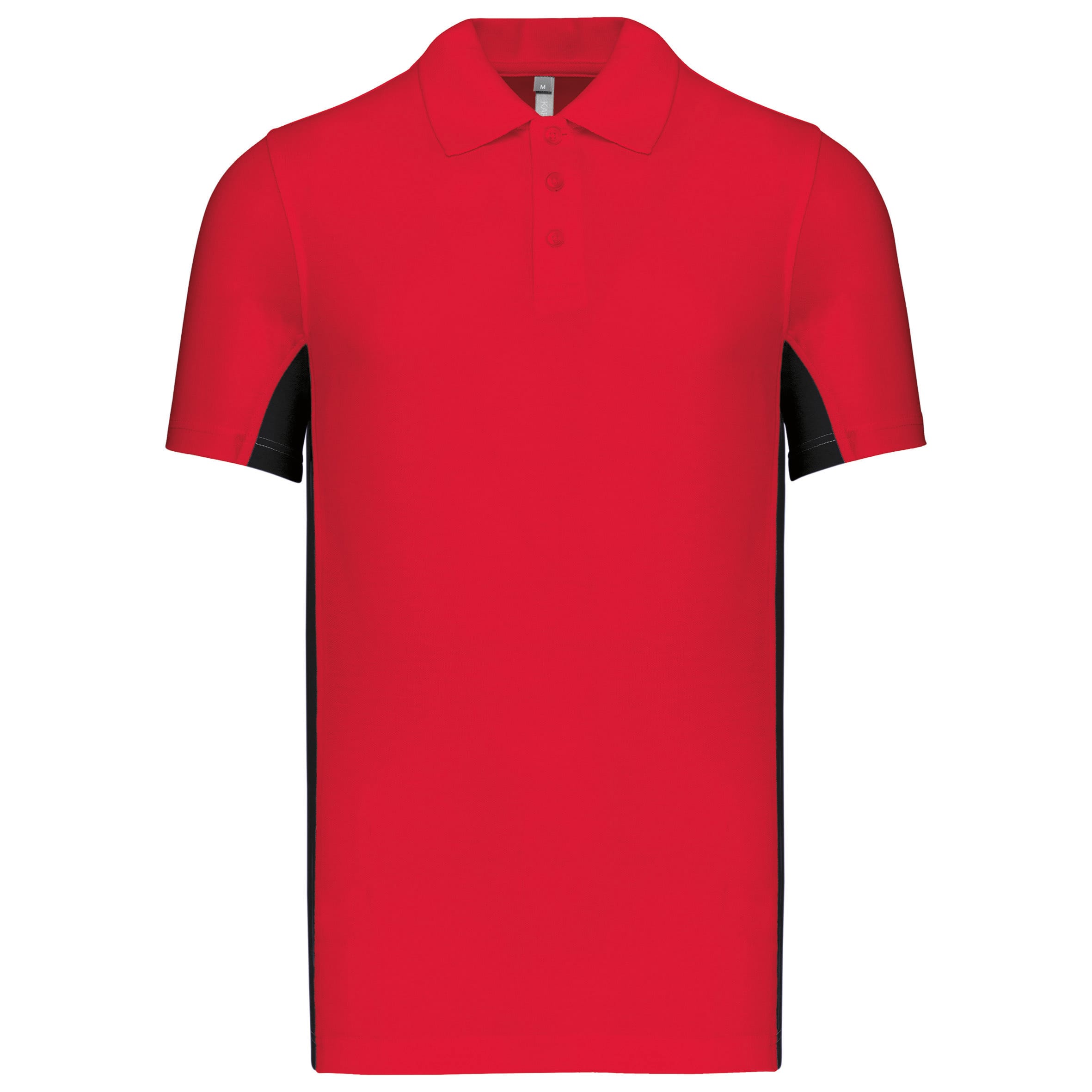 Two-tone short-sleeved pique polo shirt for men