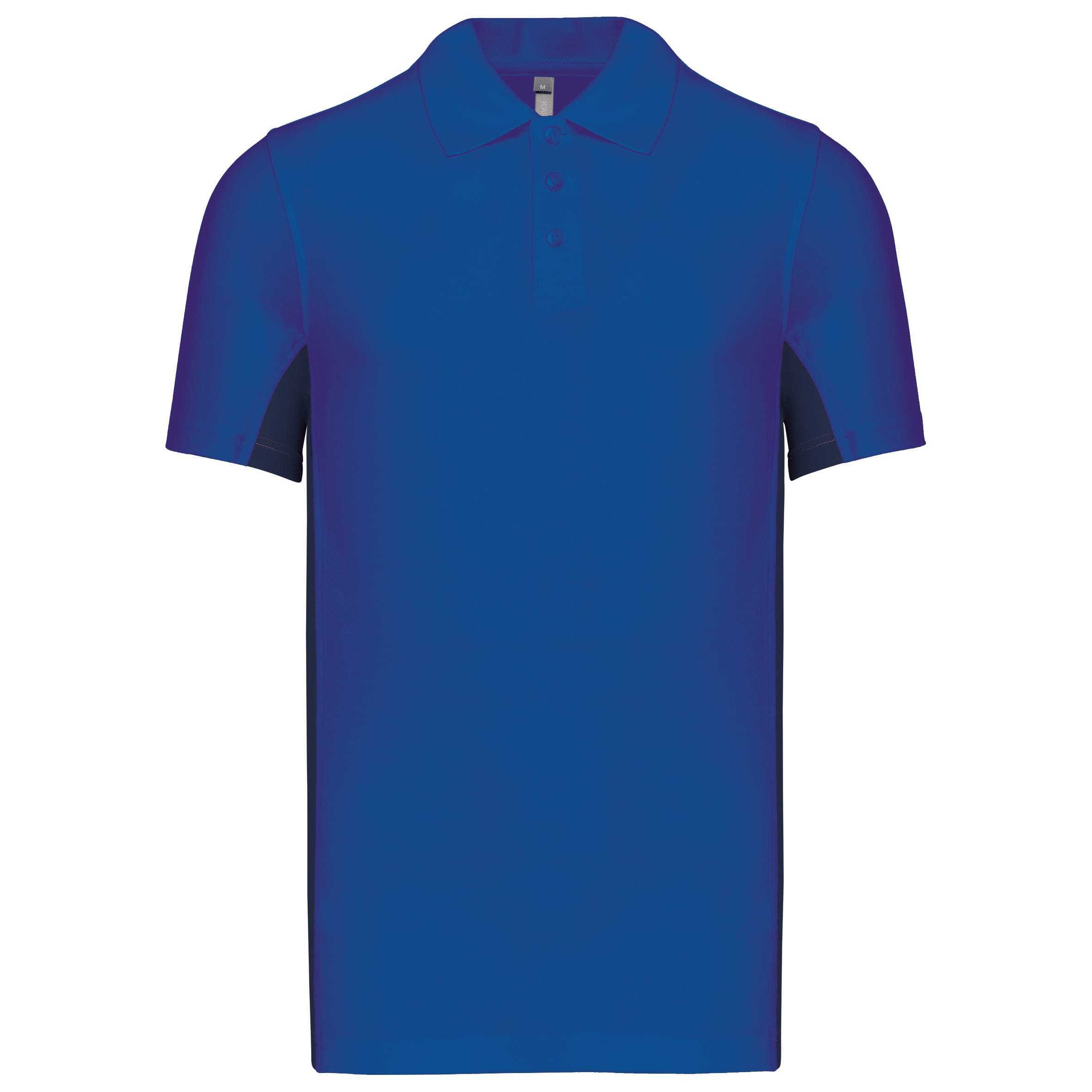 Two-tone short-sleeved pique polo shirt for men