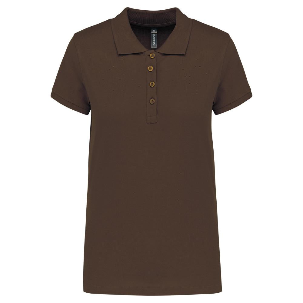 Piqué damespoloshirt met korte mouwen