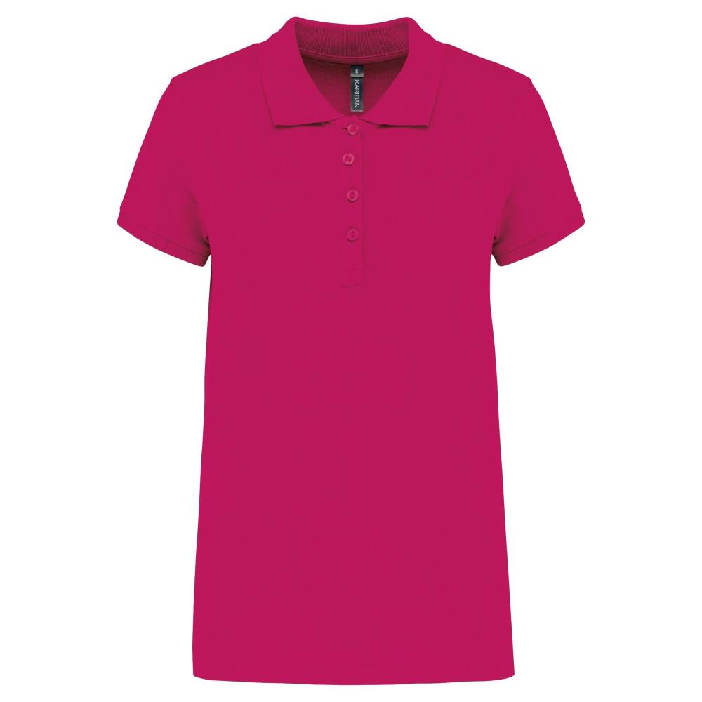 Piqué damespoloshirt met korte mouwen