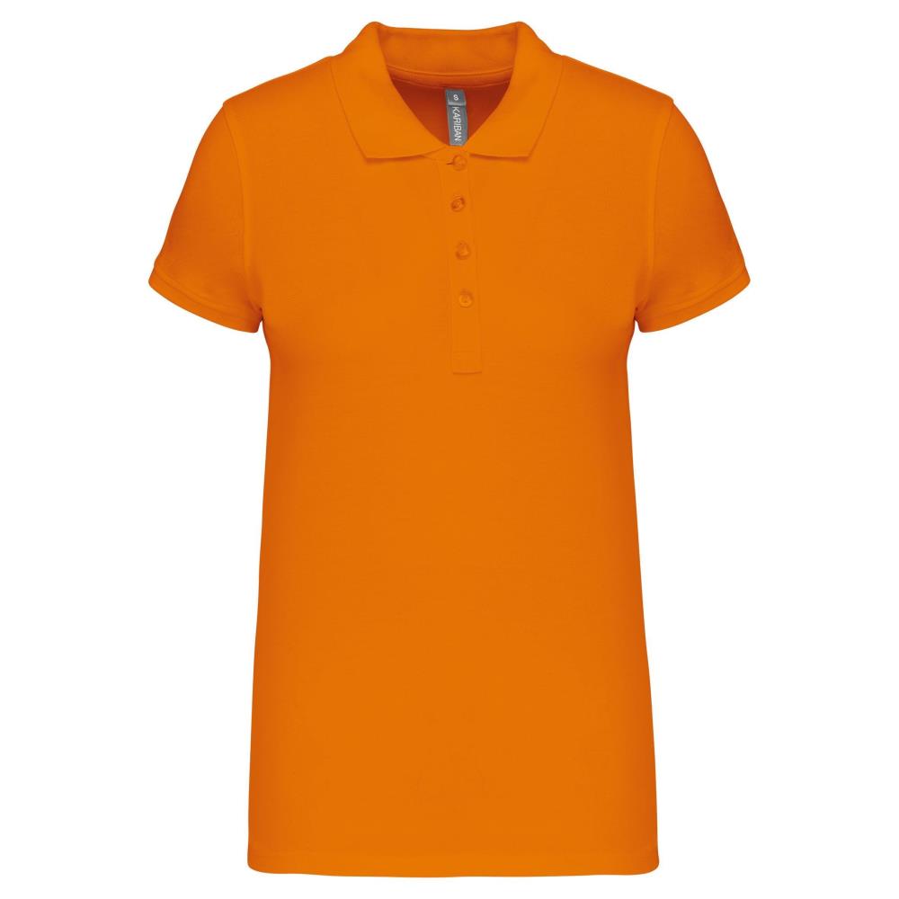 Piqué damespoloshirt met korte mouwen