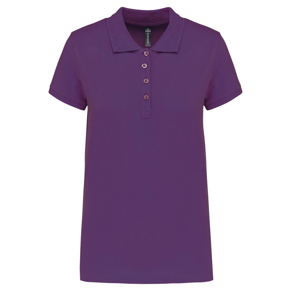 Piqué damespoloshirt met korte mouwen