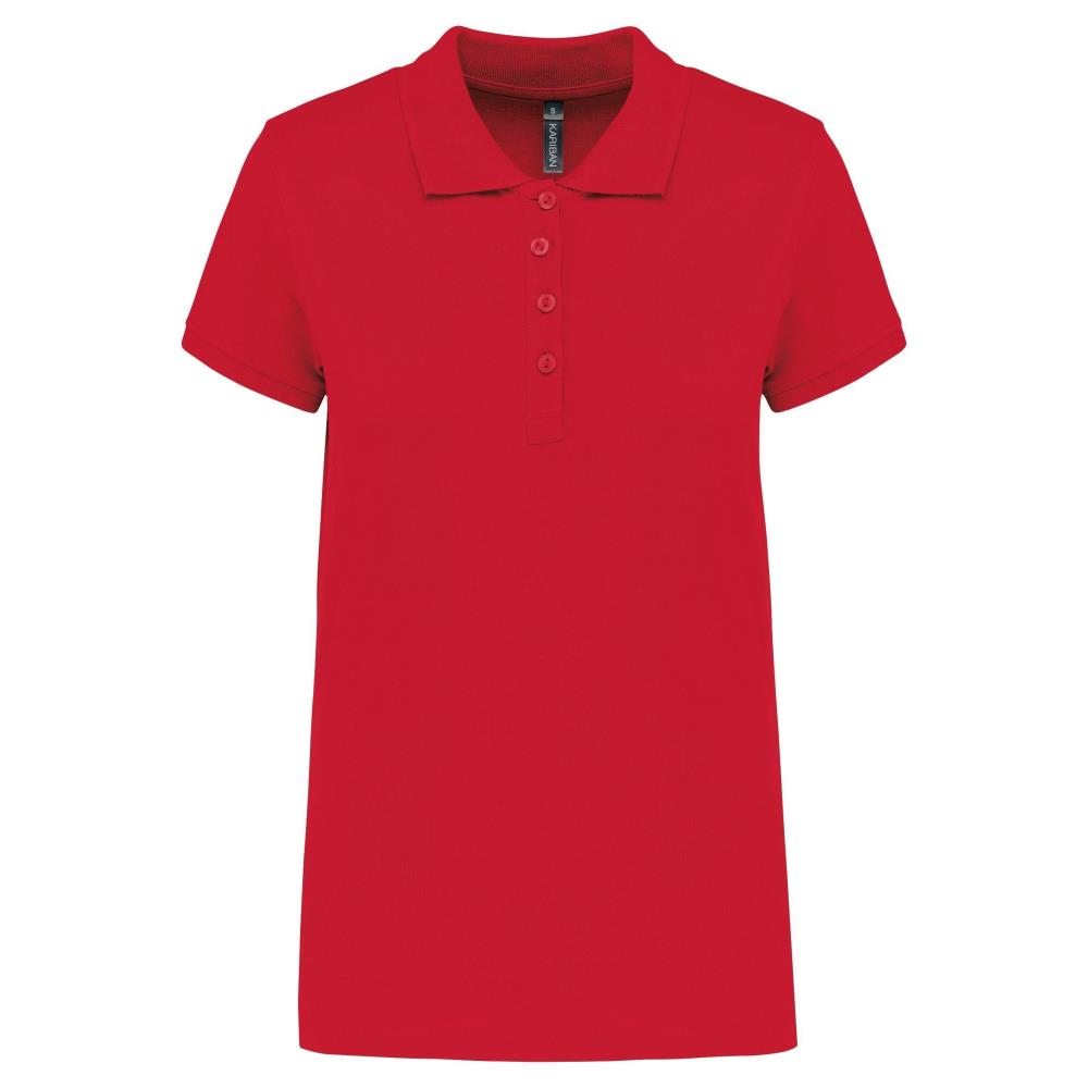 Piqué damespoloshirt met korte mouwen