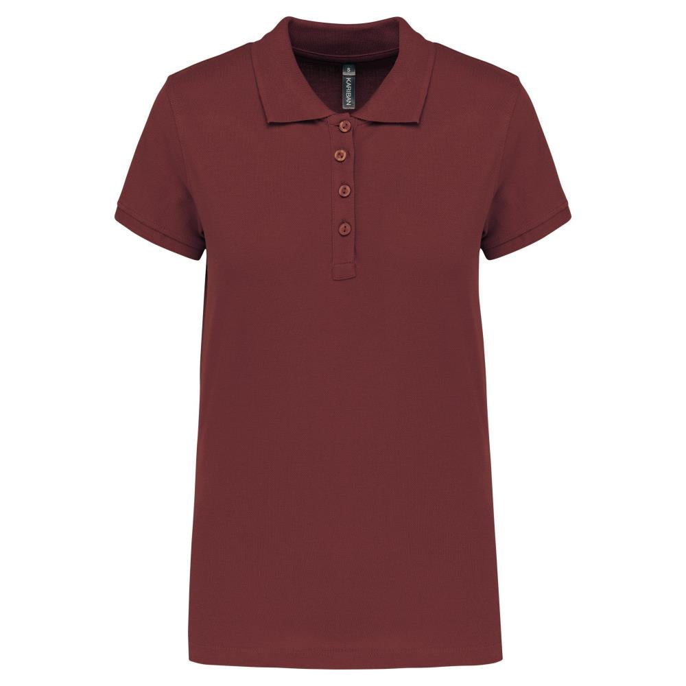 Piqué damespoloshirt met korte mouwen