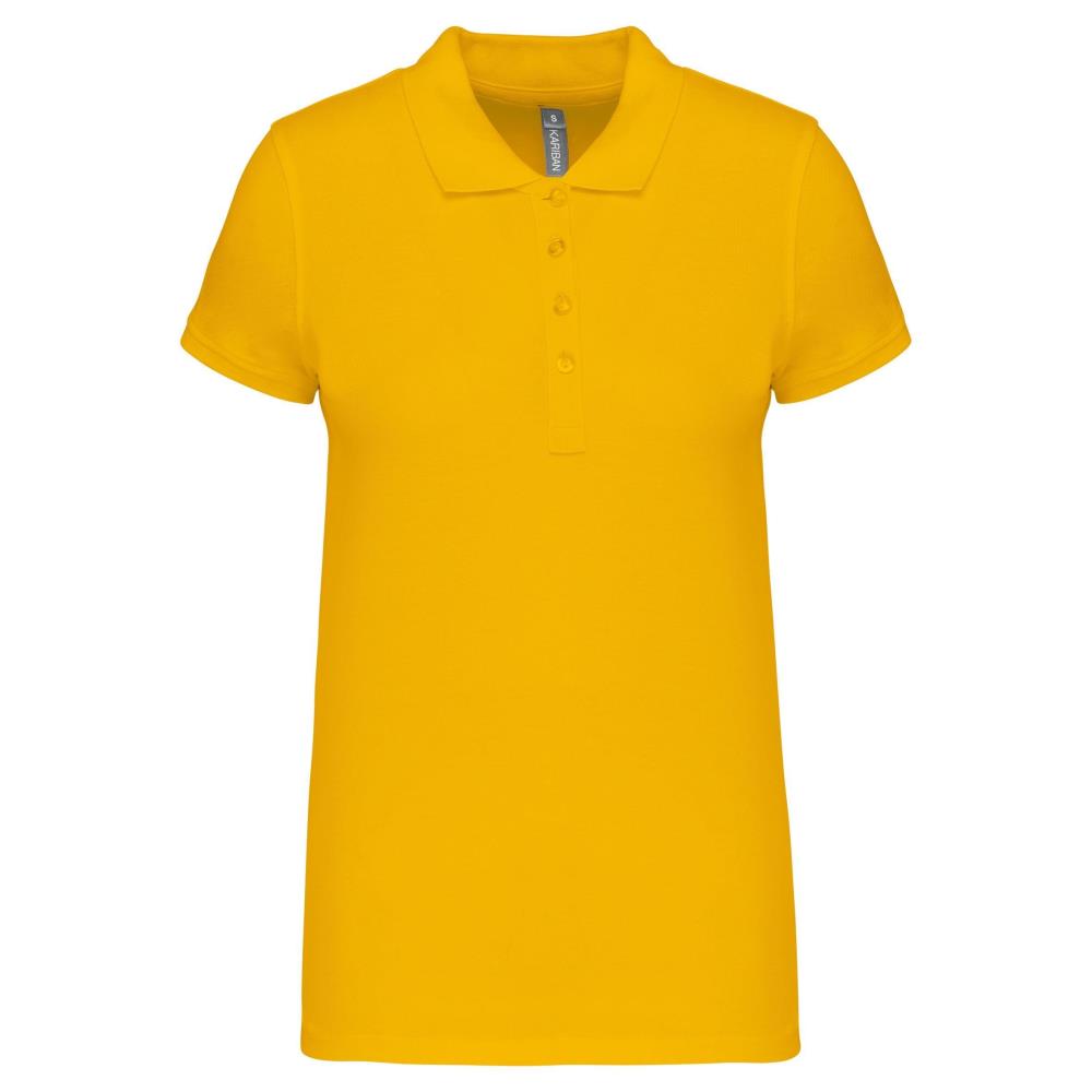 Piqué damespoloshirt met korte mouwen