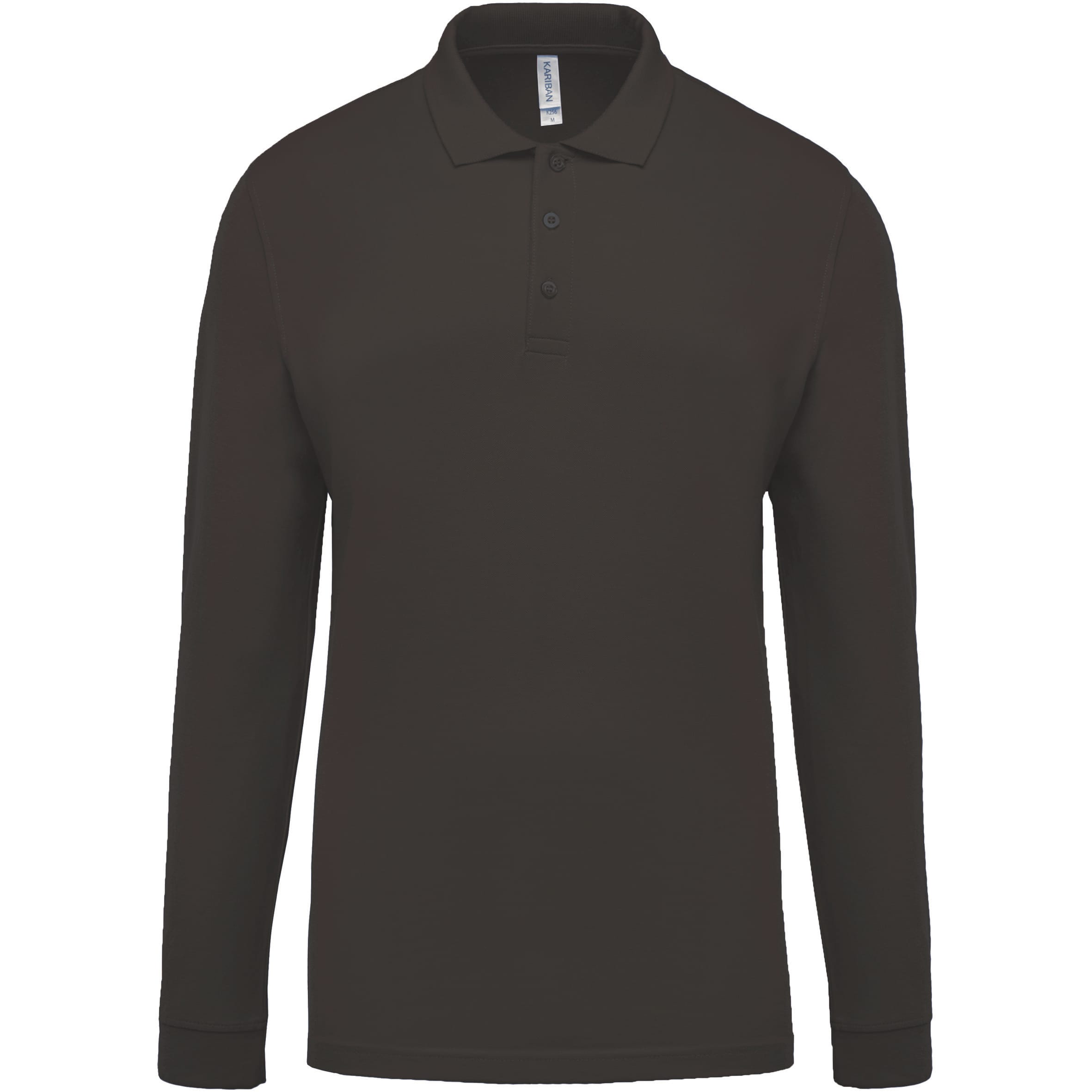 Piqué herenpoloshirt met lange mouwen