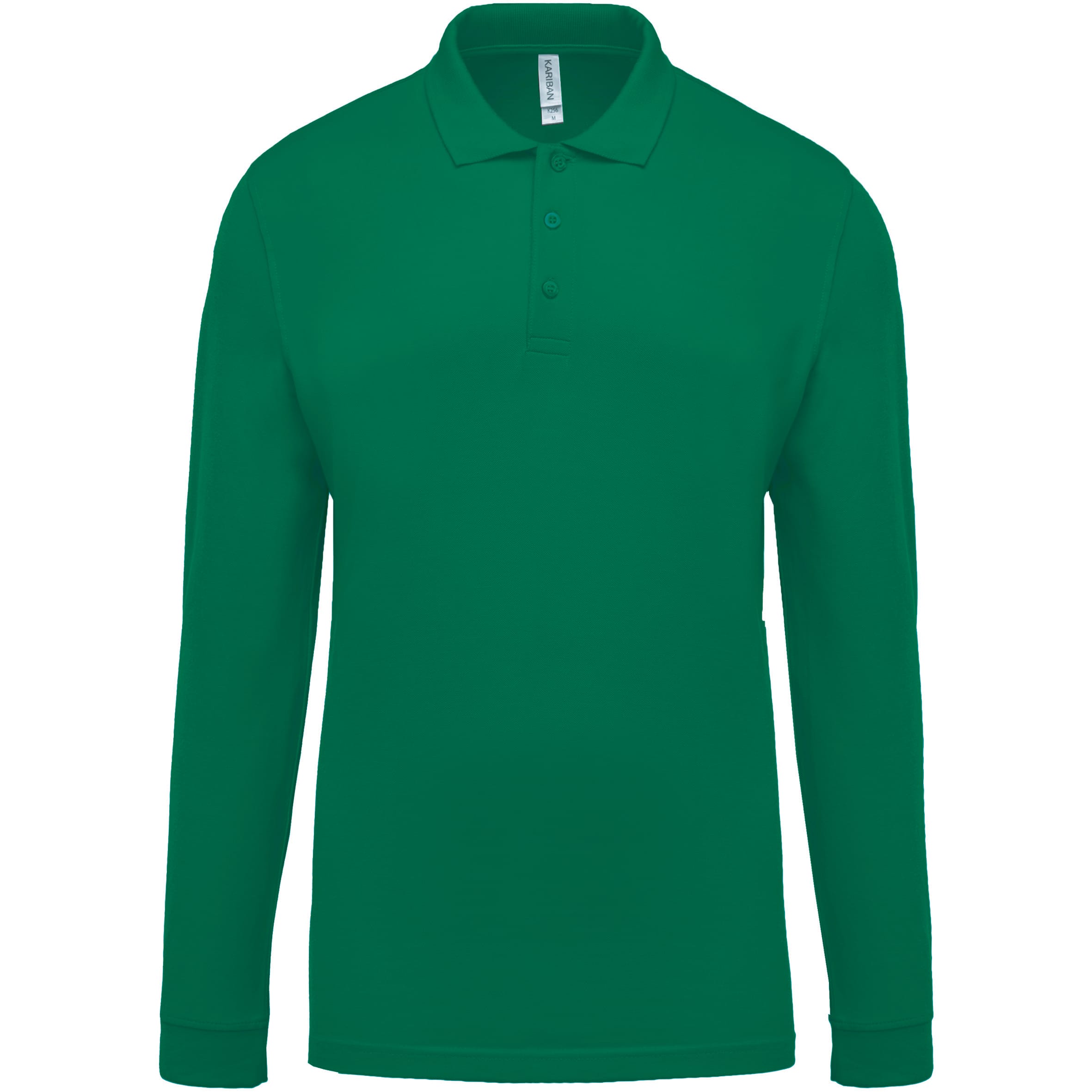 Piqué herenpoloshirt met lange mouwen