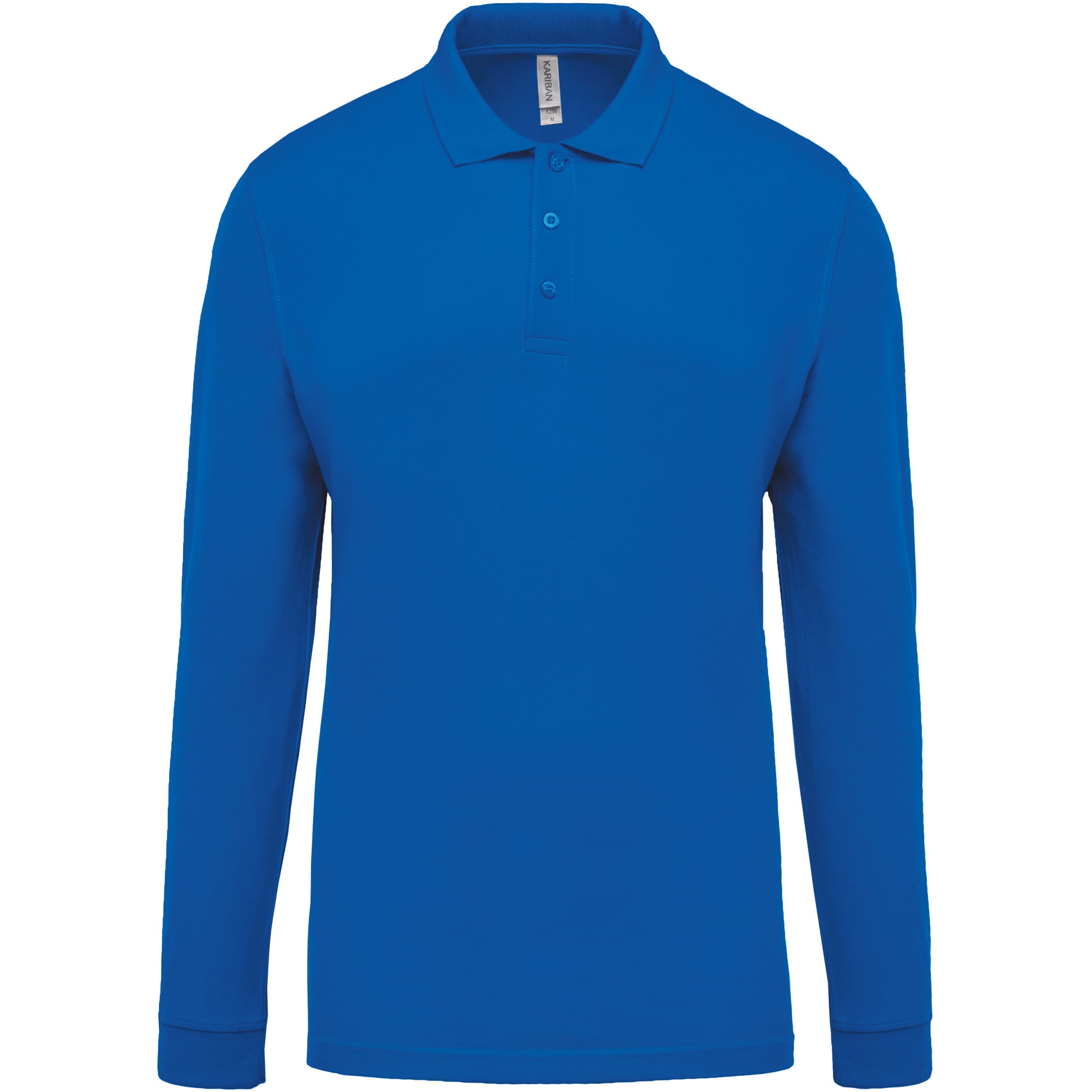 Piqué herenpoloshirt met lange mouwen