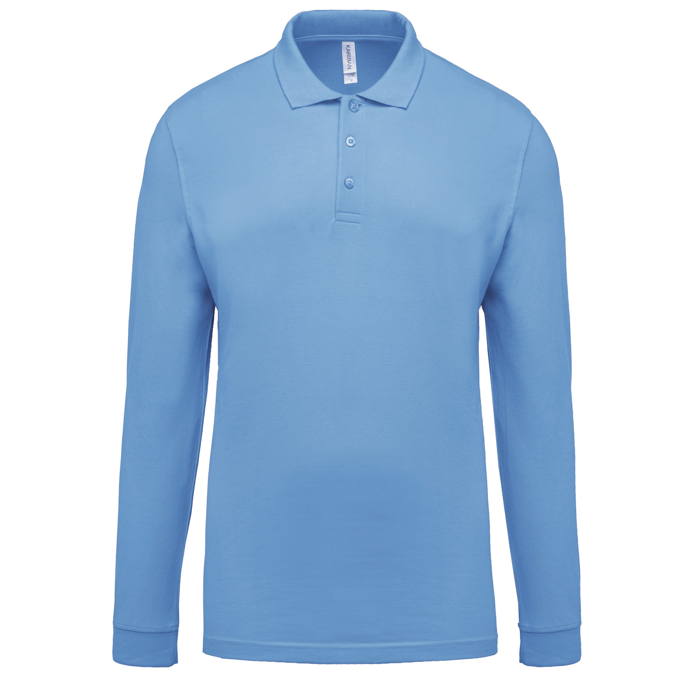 Piqué herenpoloshirt met lange mouwen