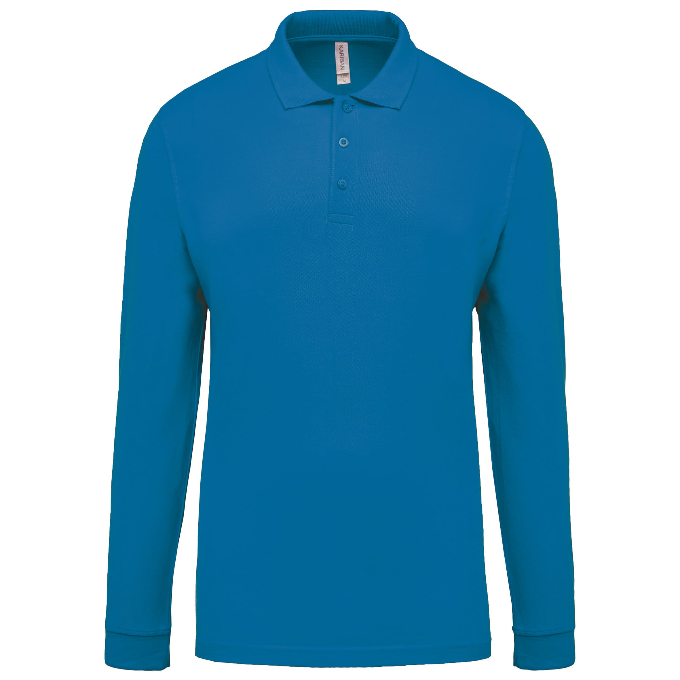 Piqué herenpoloshirt met lange mouwen
