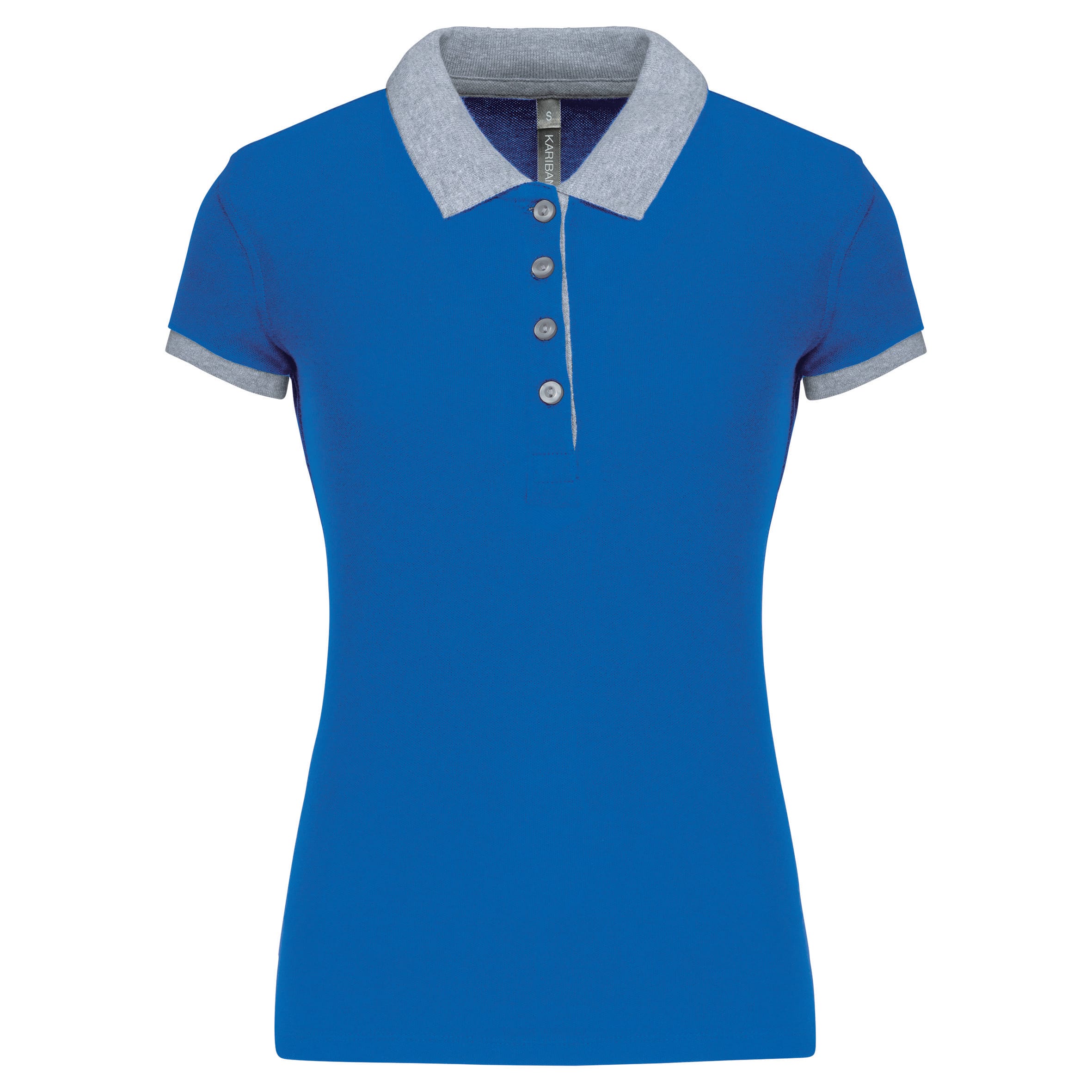 Piqué damespoloshirt tweekleurig