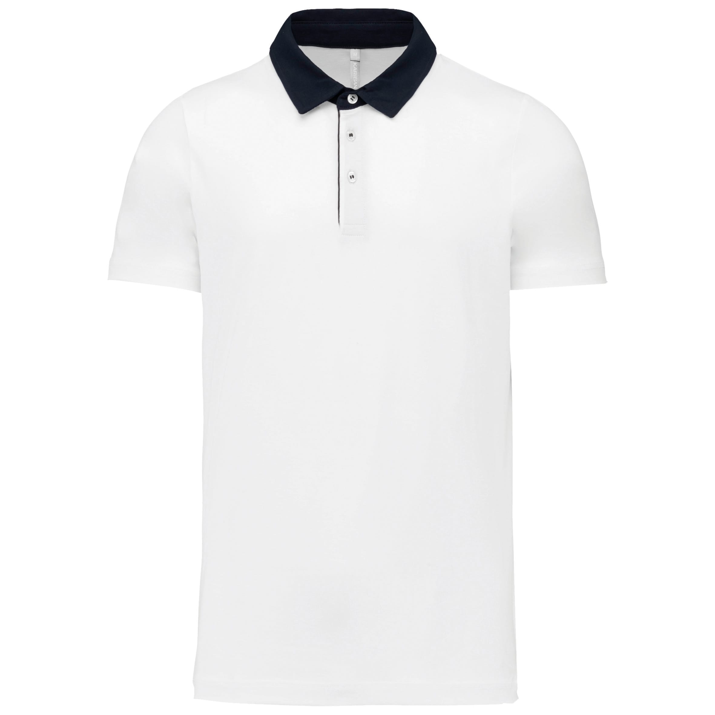 Men's two-tone polo shirt