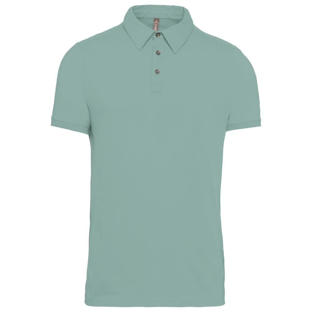 Men's short-sleeved jersey polo shirt