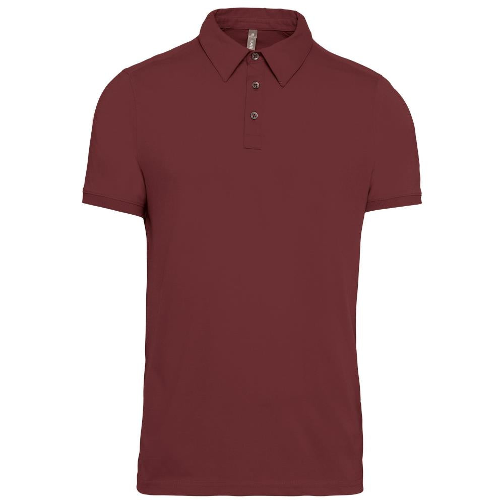 Men's short-sleeved jersey polo shirt