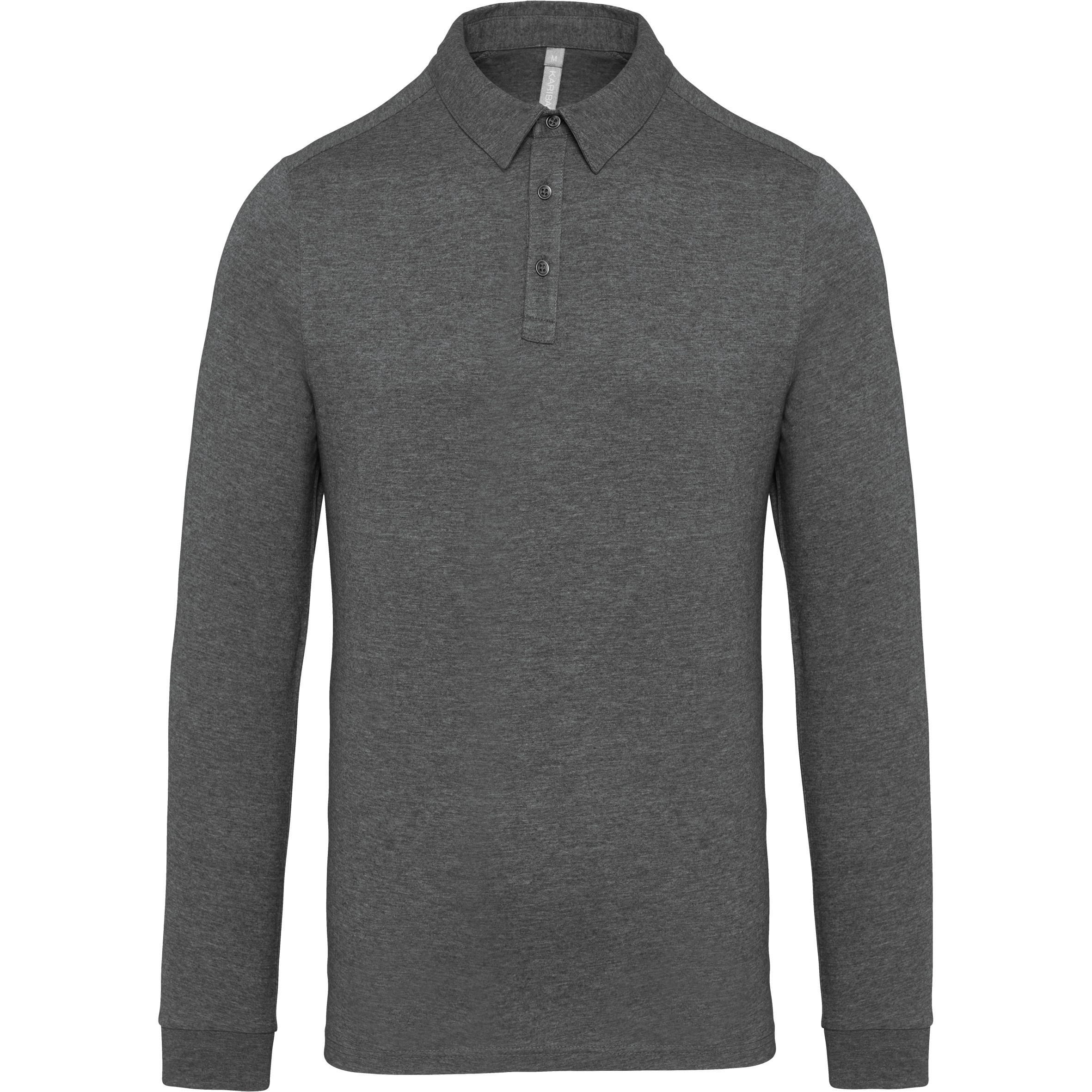 Herenpolo met lange mouwen van jersey