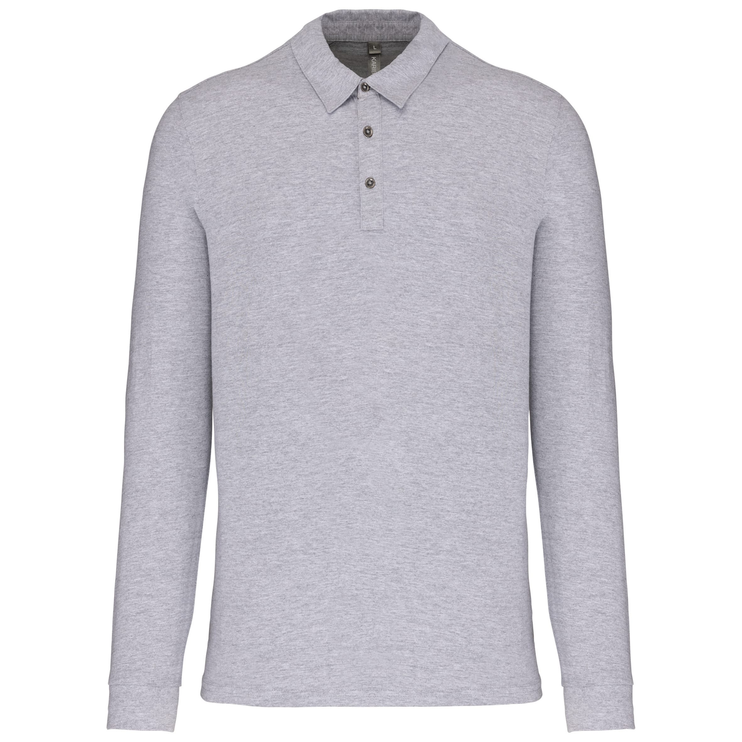 Herenpolo met lange mouwen van jersey
