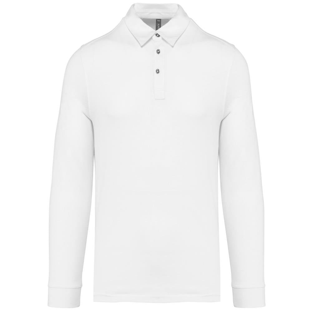 Herenpolo met lange mouwen van jersey