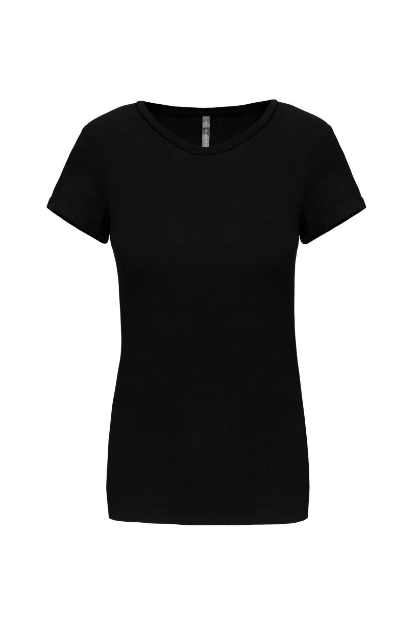 T-shirt met ronde hals en korte mouwen voor dames