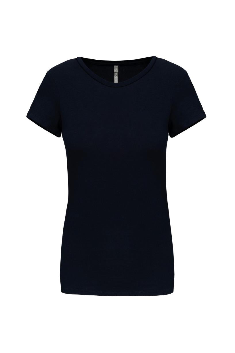 T-shirt met ronde hals en korte mouwen voor dames