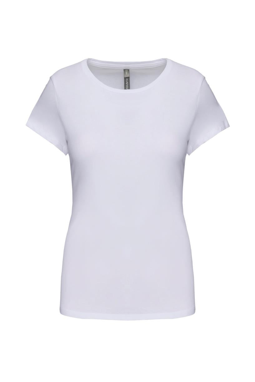 T-shirt met ronde hals en korte mouwen voor dames