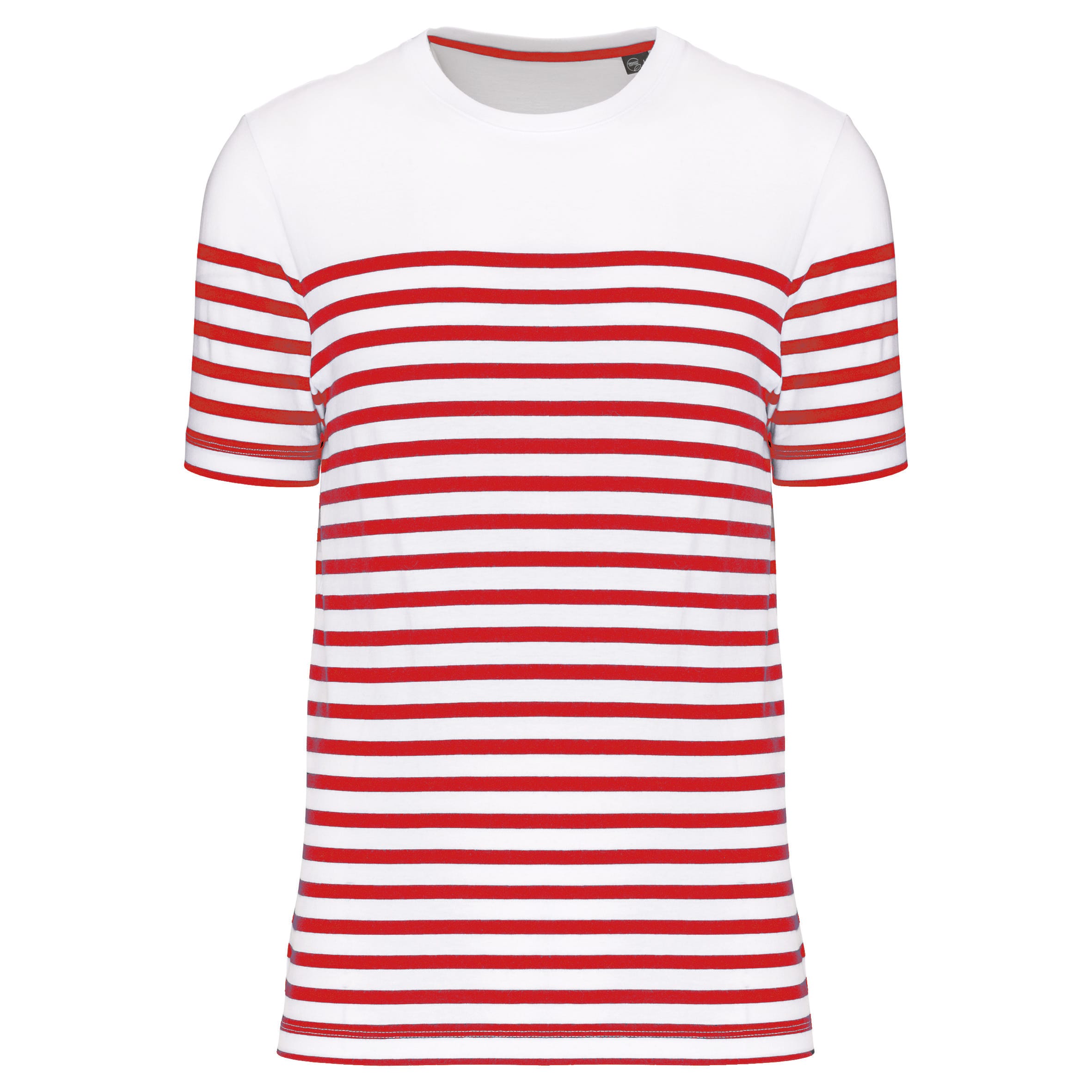 Marine-T-shirt ronde hals Bio heren