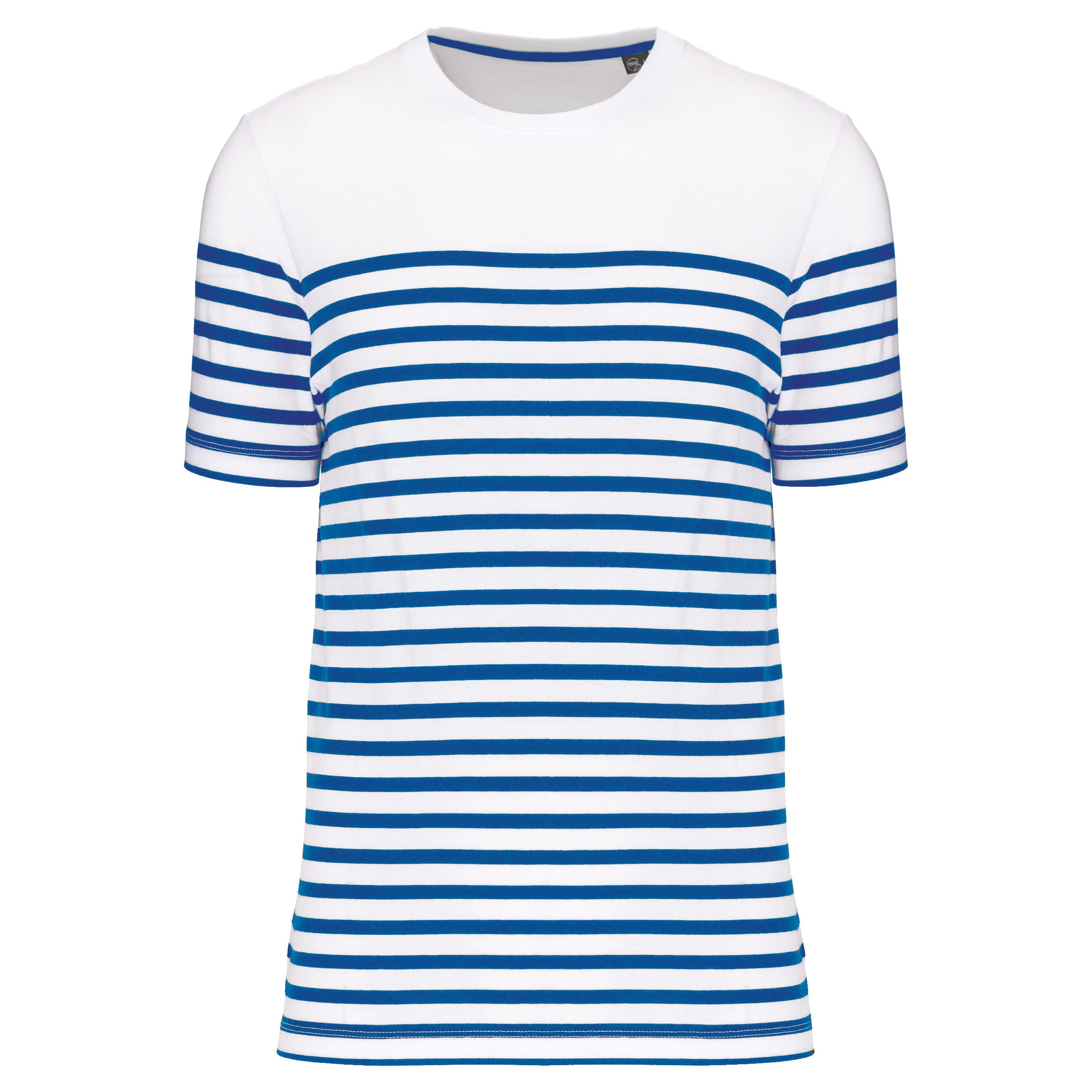 Marine-T-shirt ronde hals Bio heren