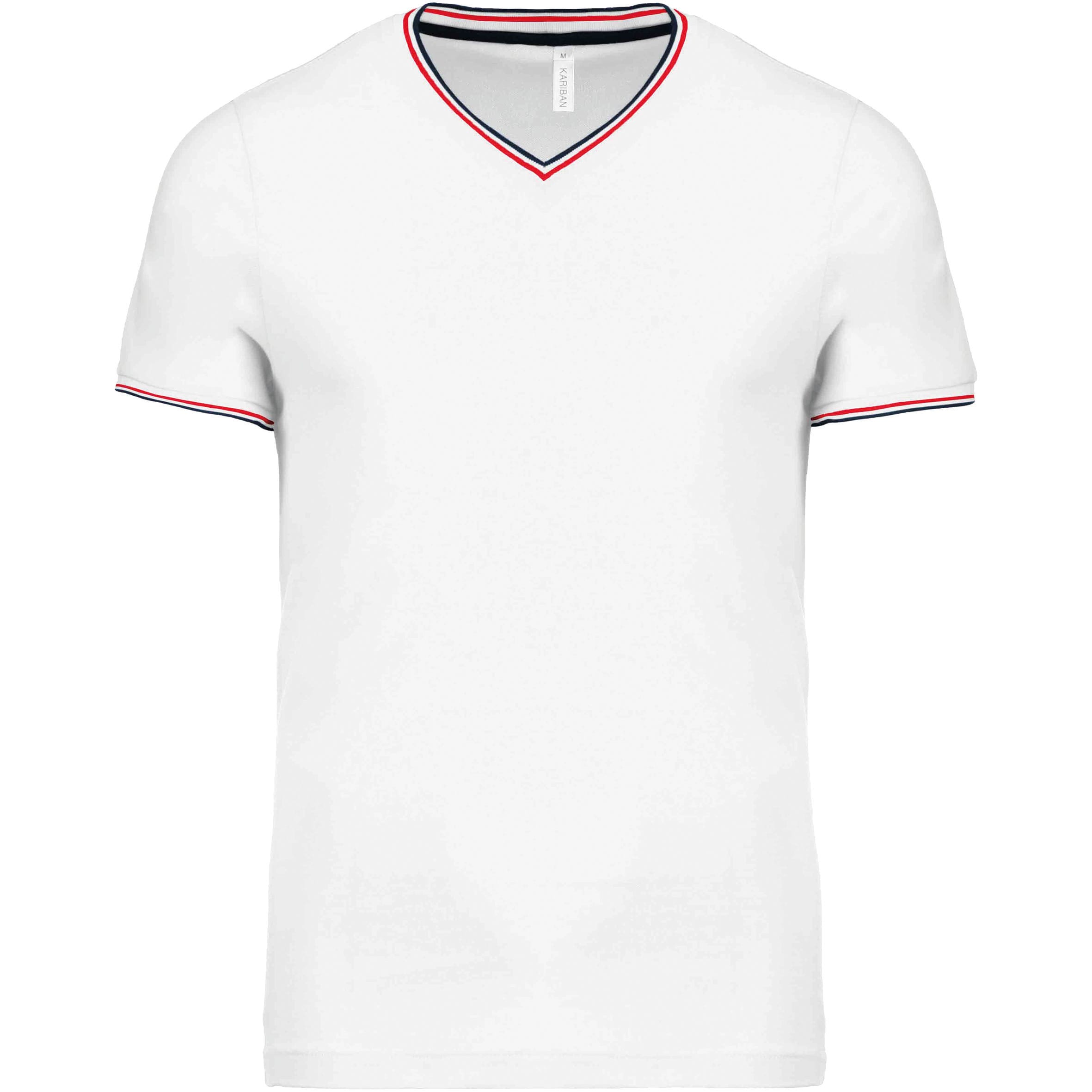 Men's pique V-neck T-shirt