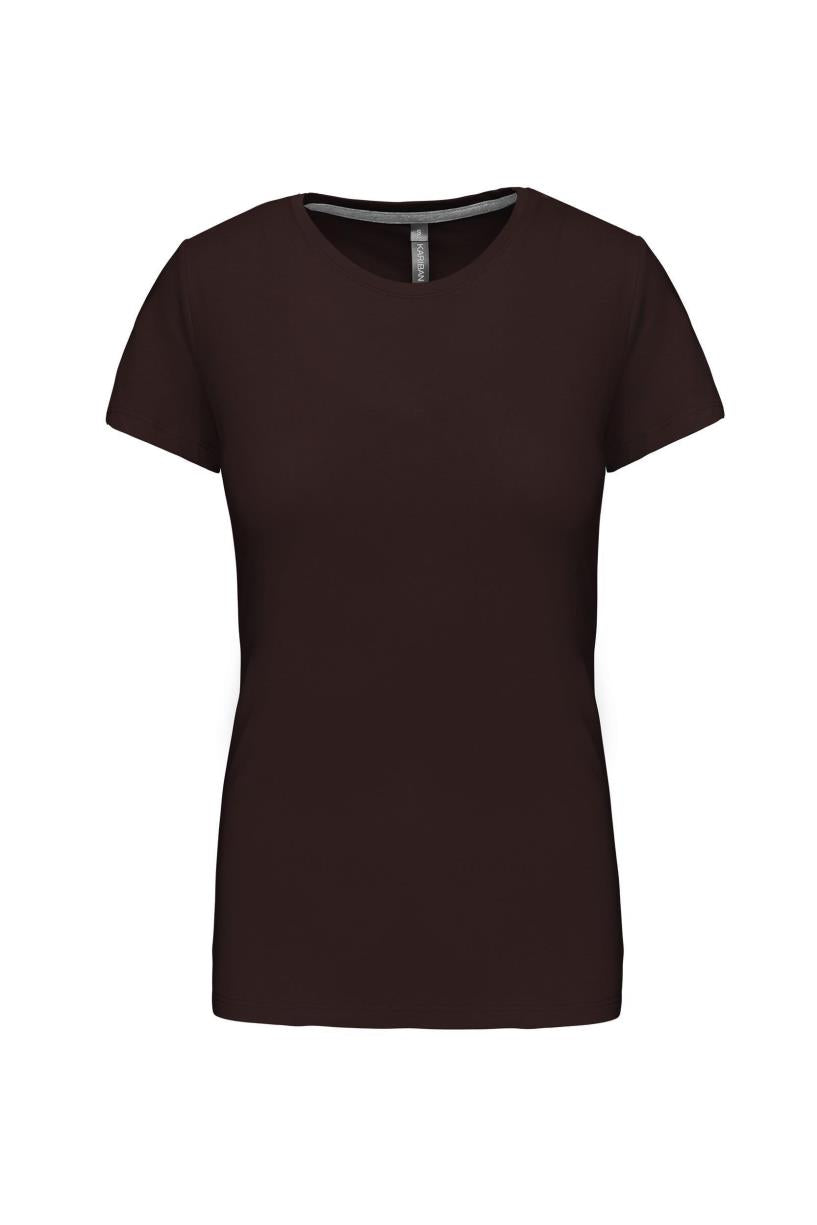 Dames T-shirt met ronde hals en korte mouwen