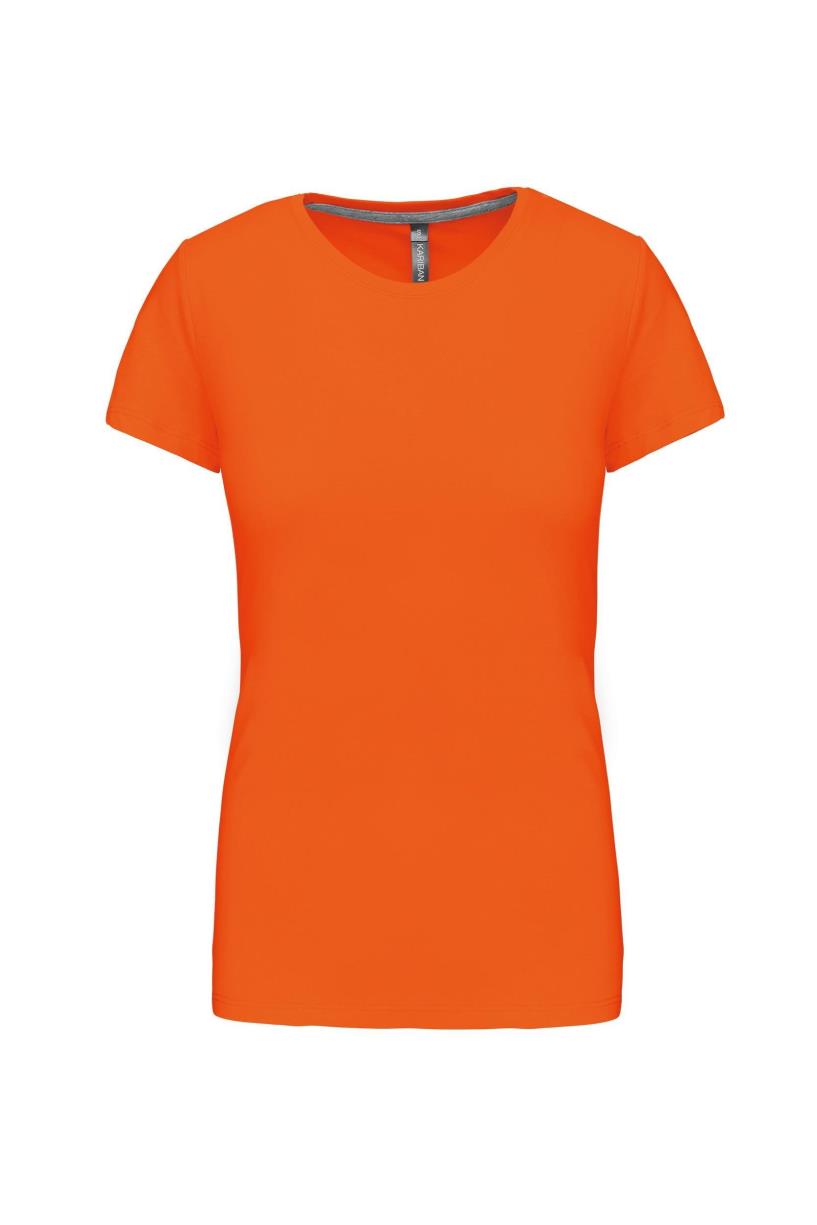 Dames T-shirt met ronde hals en korte mouwen