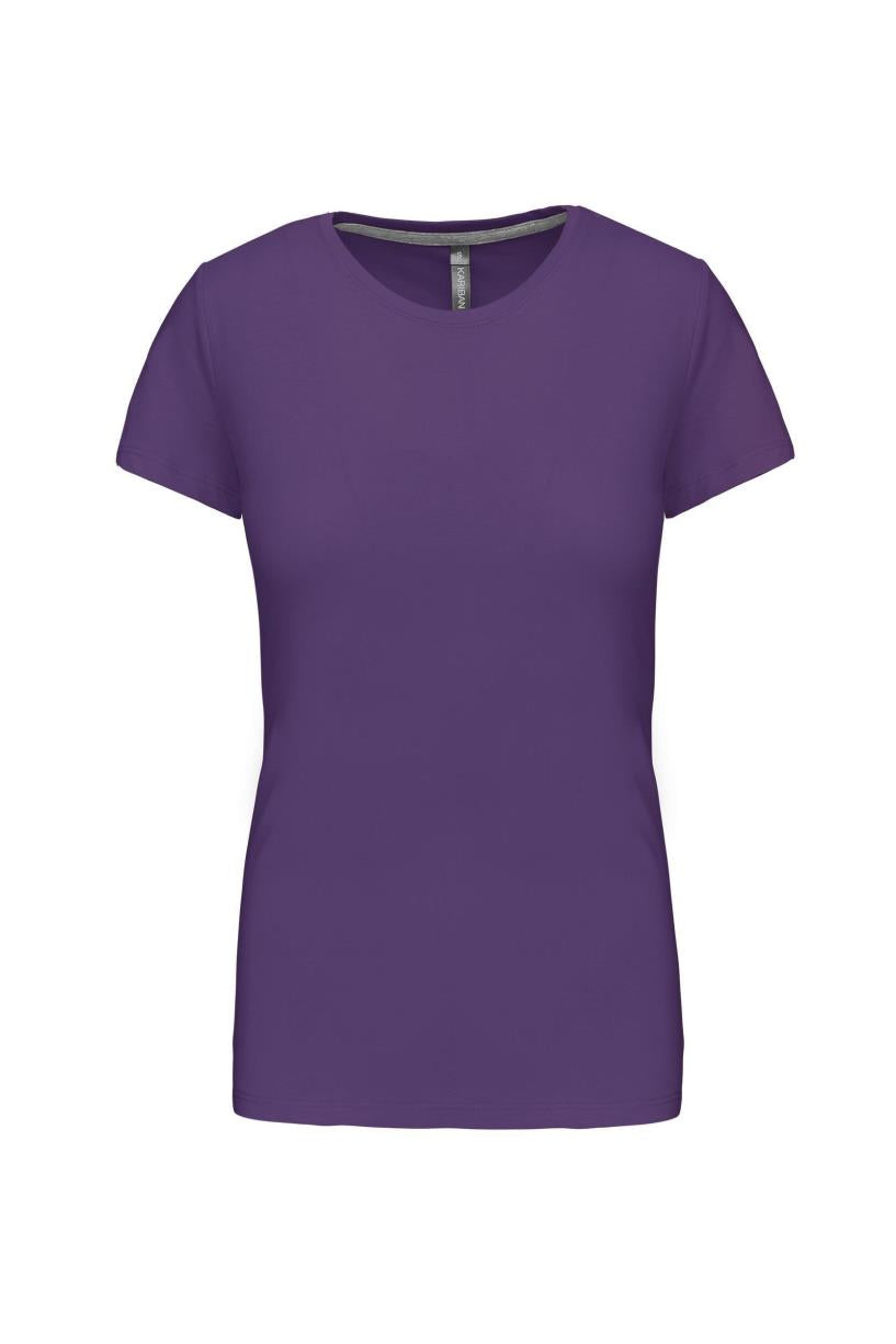 Dames T-shirt met ronde hals en korte mouwen