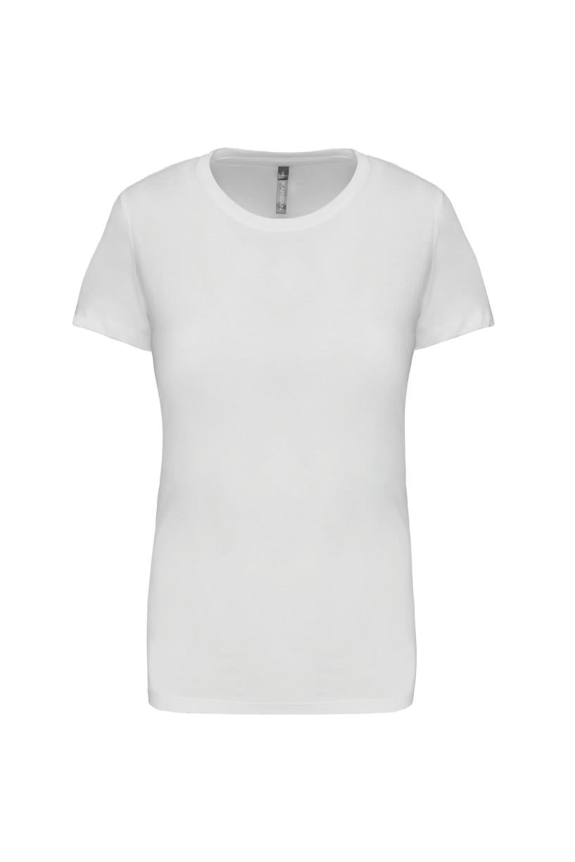 Dames T-shirt met ronde hals en korte mouwen