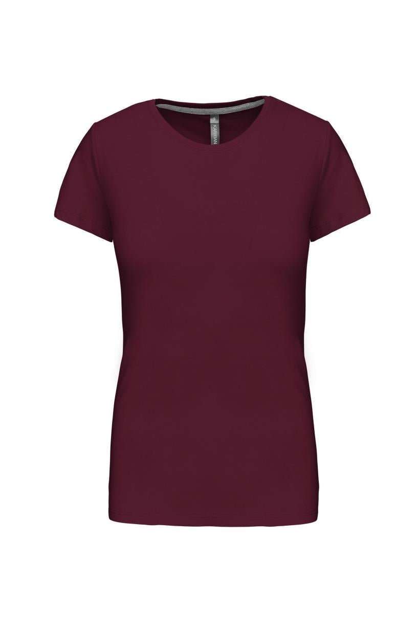 Dames T-shirt met ronde hals en korte mouwen