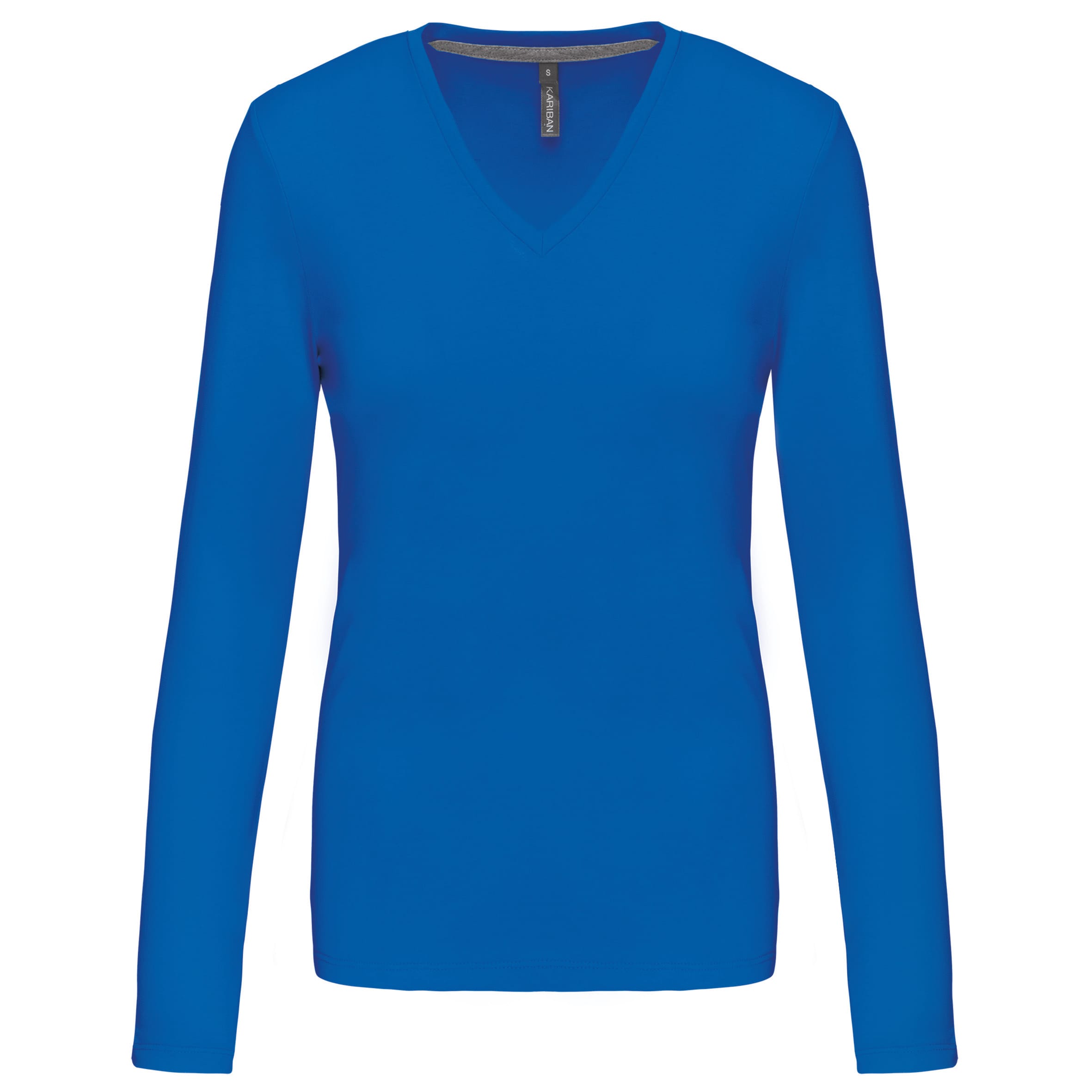 Dames t-shirt V-hals lange mouwen